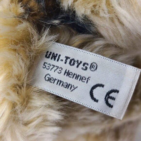 Uni Toys Gray Wolf Laying Down 12" Plush Realistic Stuffed Animal Dog Germany - Picture 9 of 11